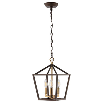 Iris 10" Iron Classic Modern Lantern LED Pendant - JONATHAN Y